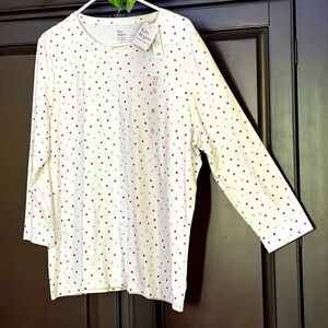 NWT! Kim Rogers 3/4 Sleeve Top XL
